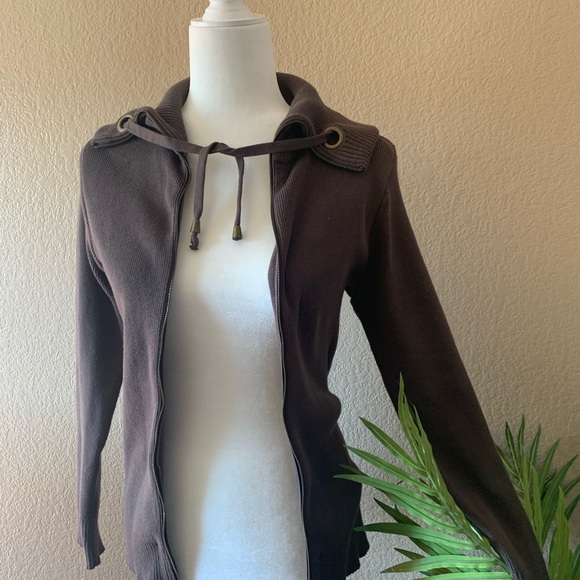 Liz Claiborne brown cardigan sweater in size Small - Picture 2 of 16